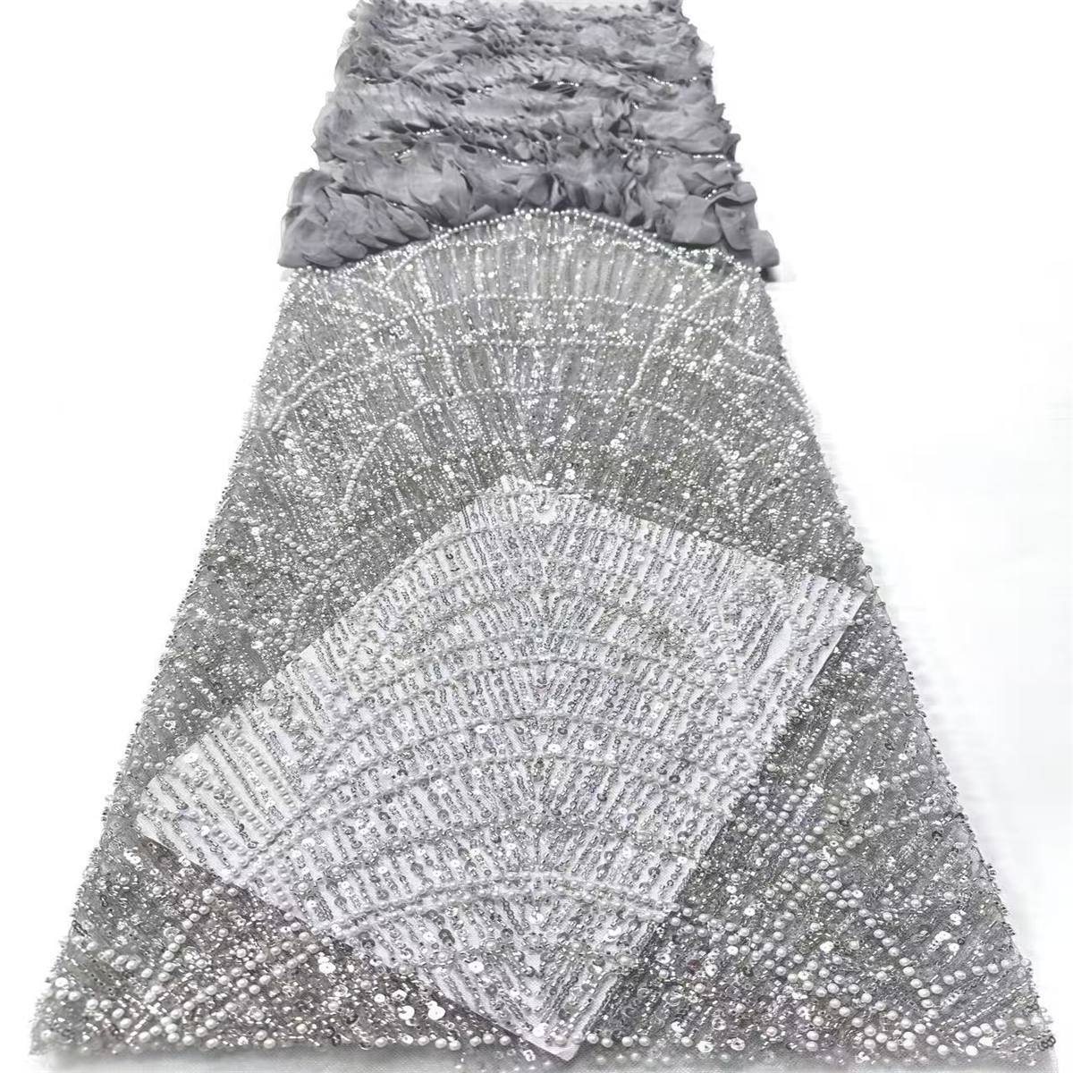 Beaded Tulle Fabric - 5 Yards | COD HN486