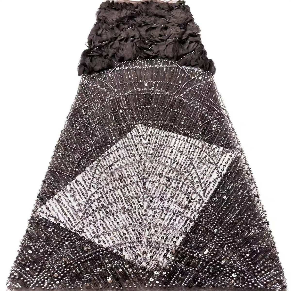 Beaded Tulle Fabric - 5 Yards | COD HN486
