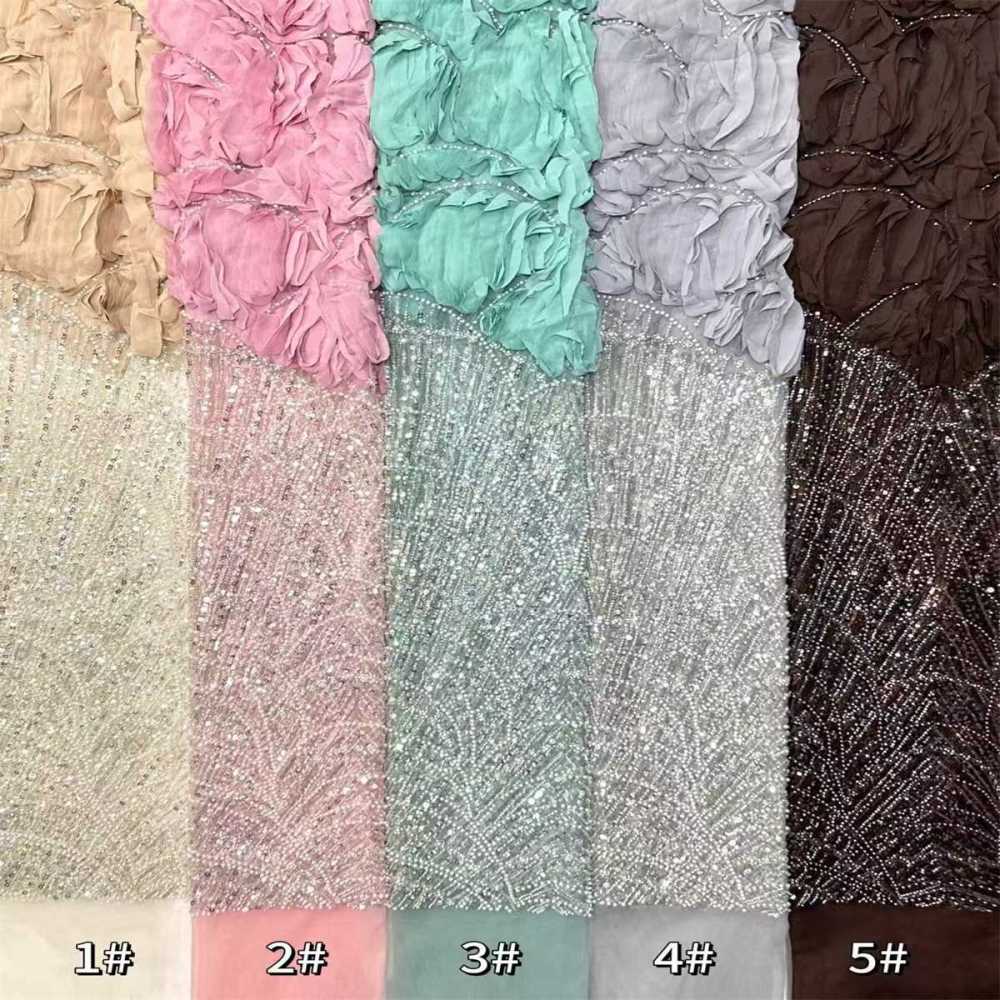 Beaded Tulle Fabric - 5 Yards | COD HN486