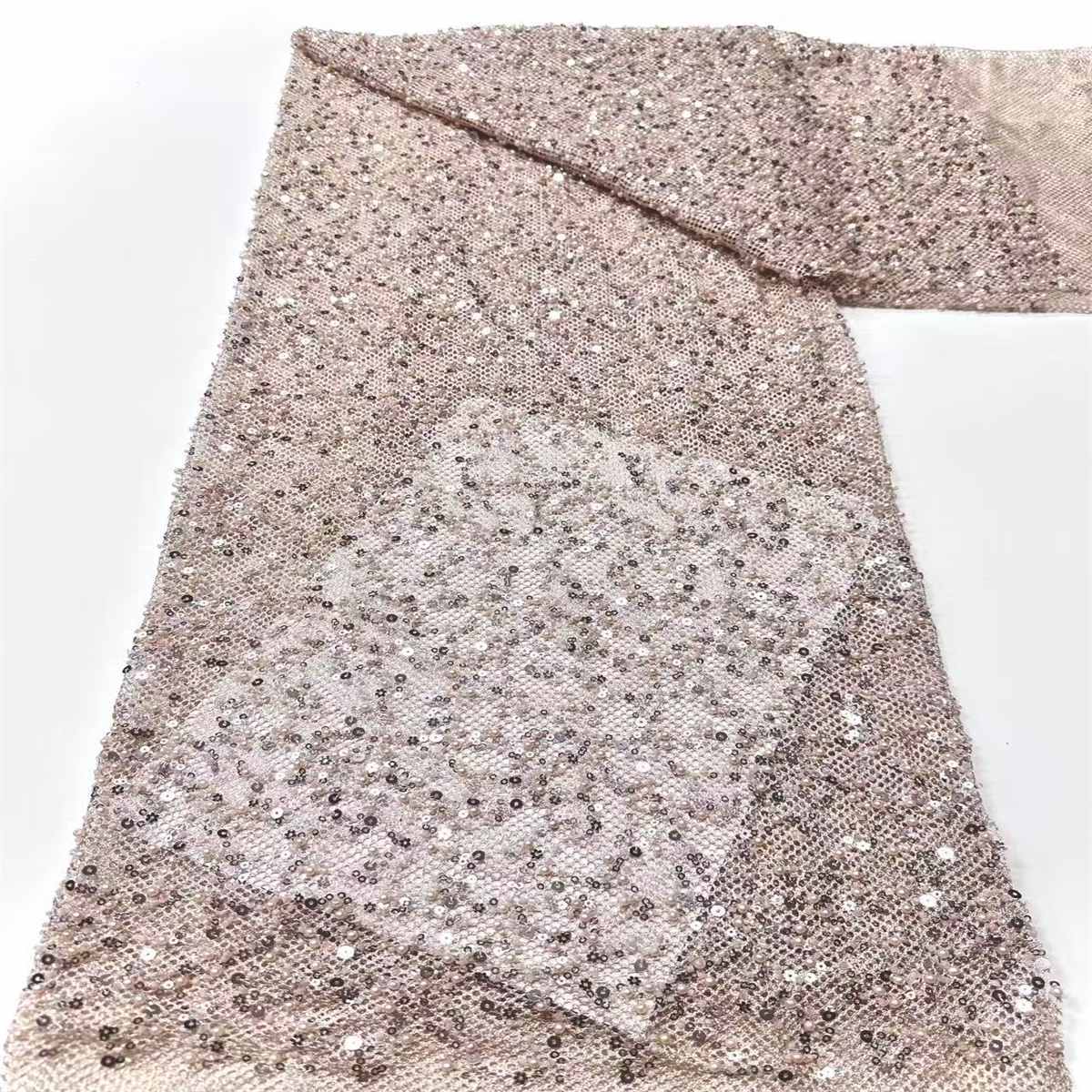 Beaded Tulle Fabric - 5 Yards | COD HN488