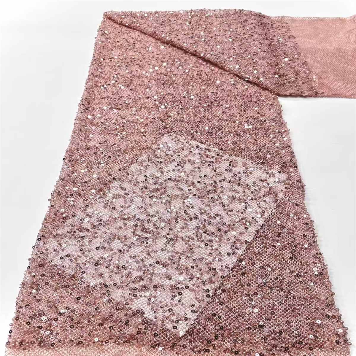 Beaded Tulle Fabric - 5 Yards | COD HN488