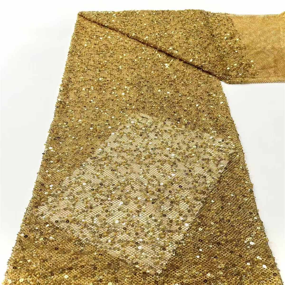 Beaded Tulle Fabric - 5 Yards | COD HN488