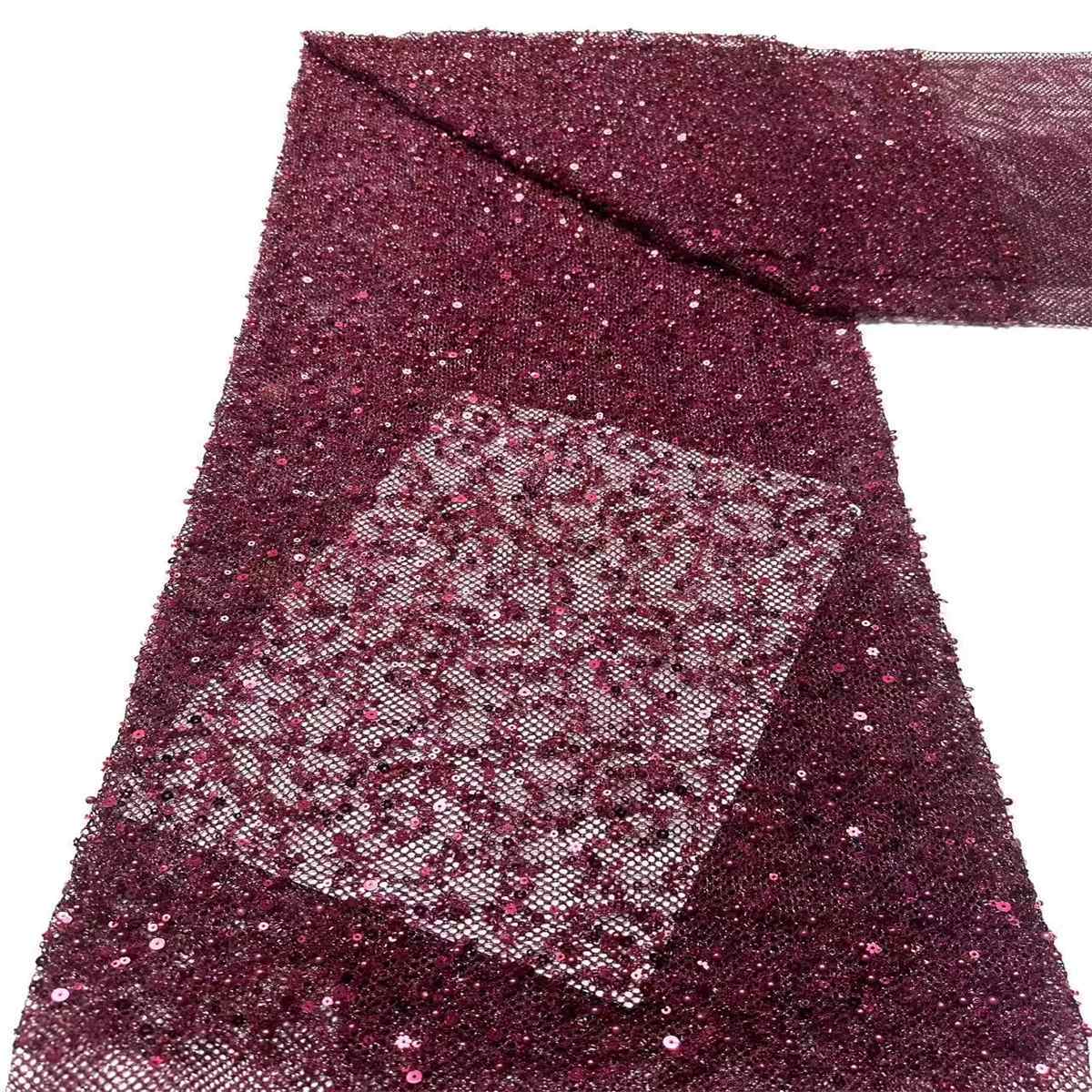 Beaded Tulle Fabric - 5 Yards | COD HN488