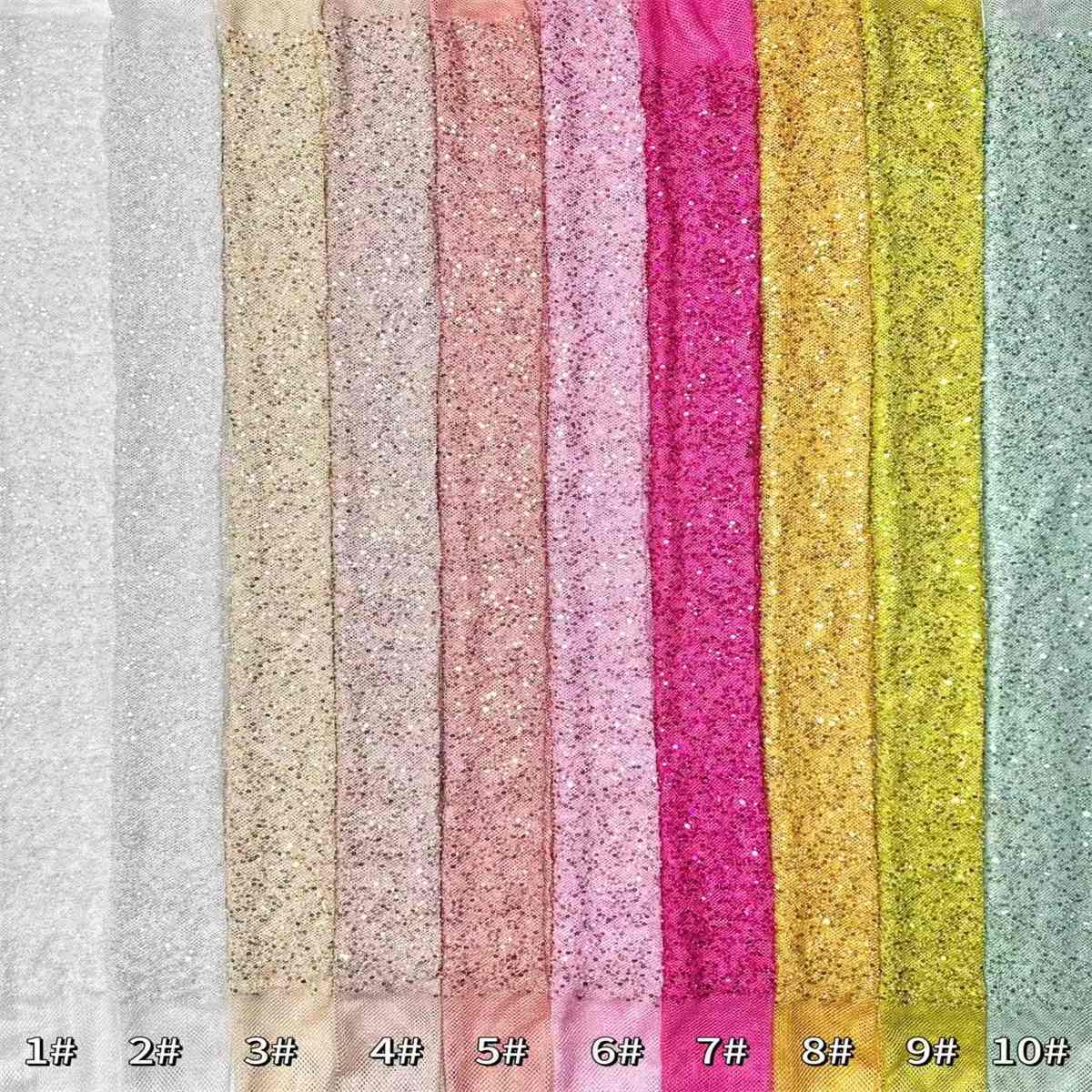 Beaded Tulle Fabric - 5 Yards | COD HN488