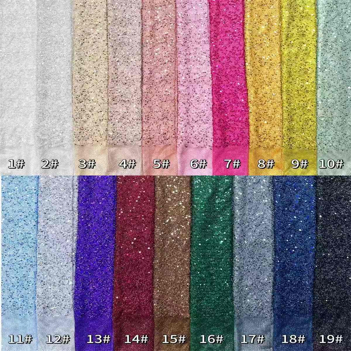 Beaded Tulle Fabric - 5 Yards | COD HN488