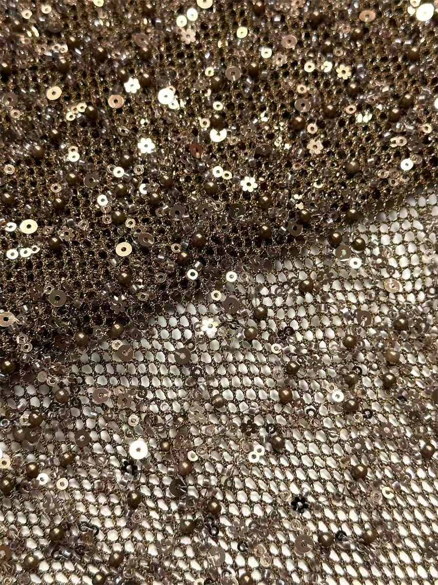 Beaded Tulle Fabric - 5 Yards | COD HN488