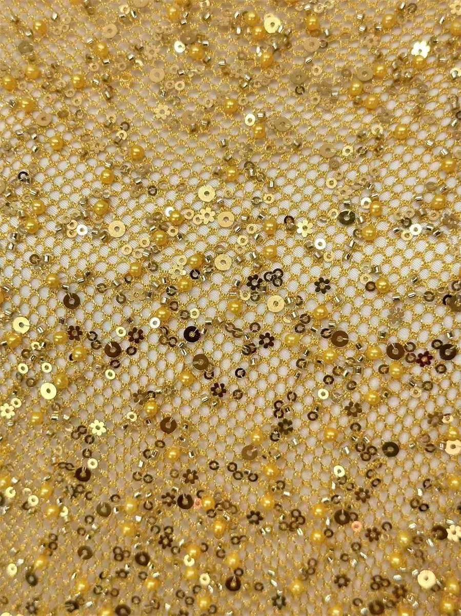 Beaded Tulle Fabric - 5 Yards | COD HN488