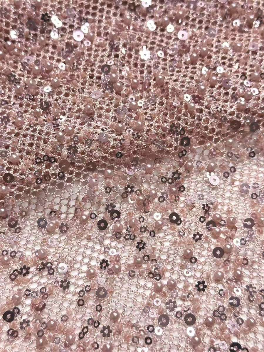Beaded Tulle Fabric - 5 Yards | COD HN488
