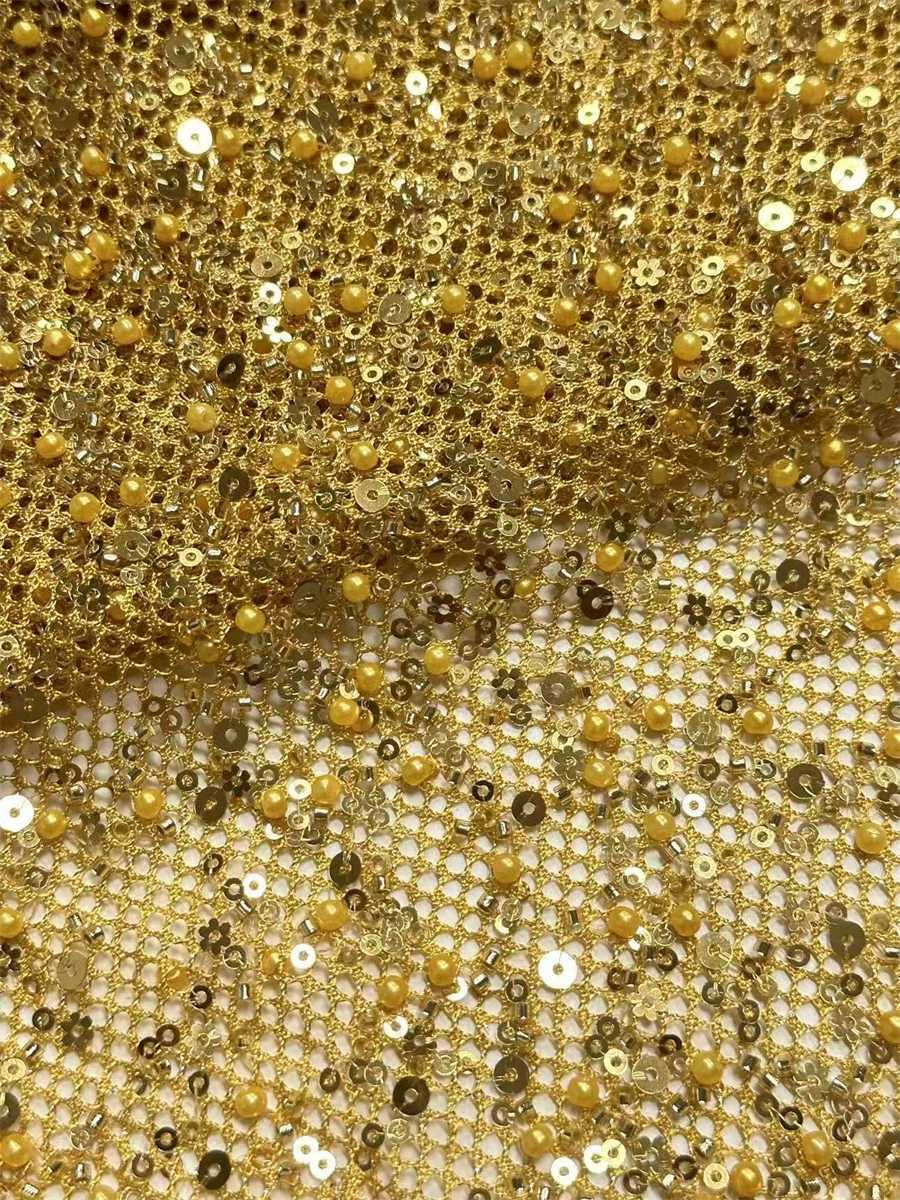 Beaded Tulle Fabric - 5 Yards | COD HN488