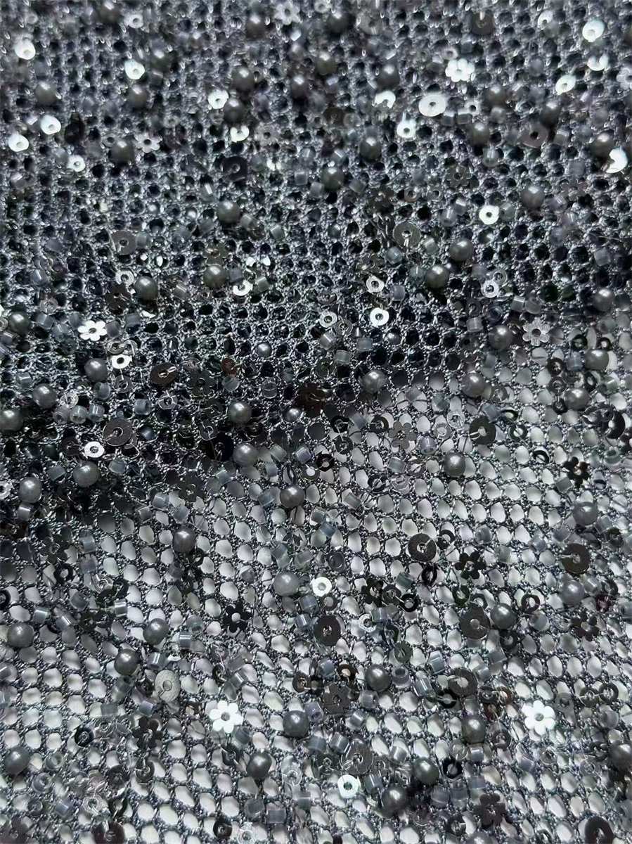Beaded Tulle Fabric - 5 Yards | COD HN488