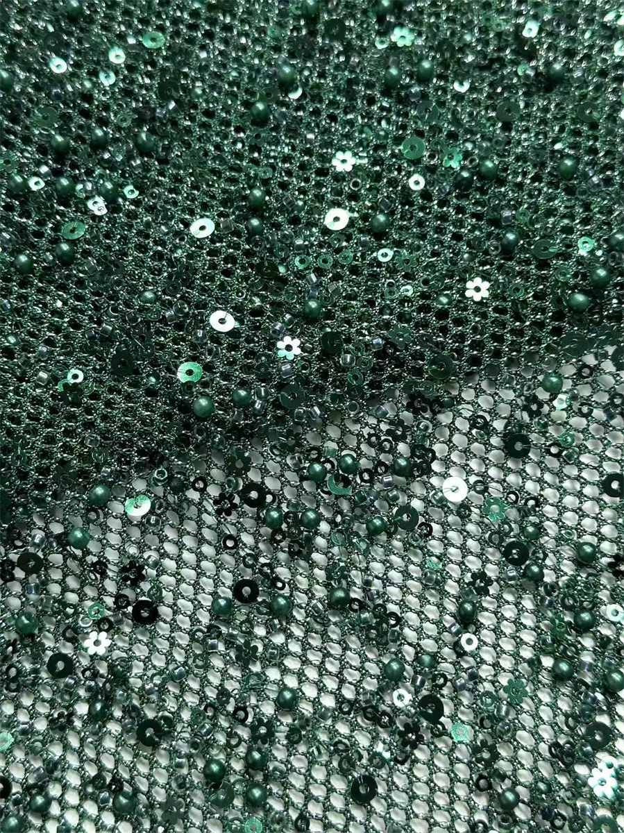 Beaded Tulle Fabric - 5 Yards | COD HN488