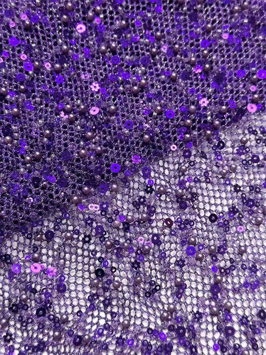 Beaded Tulle Fabric - 5 Yards | COD HN488