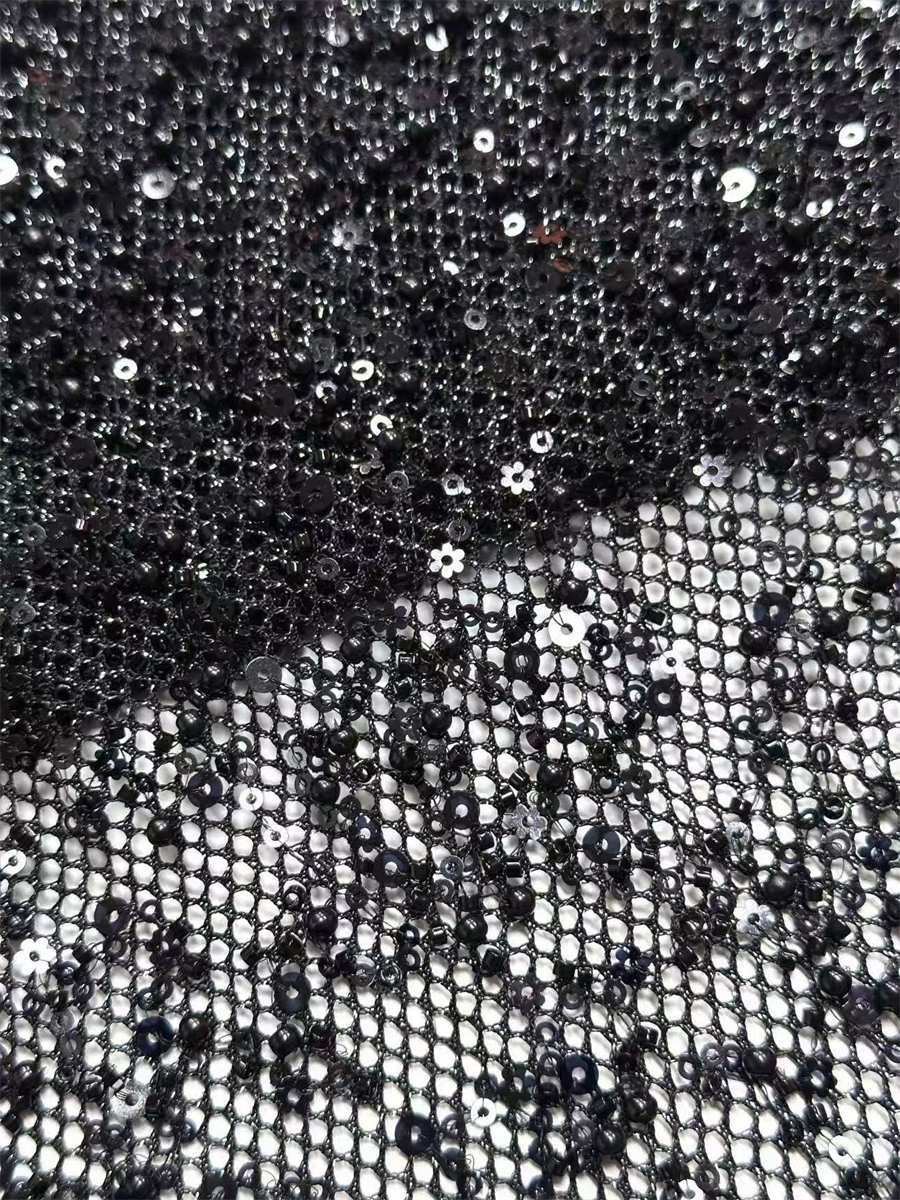 Beaded Tulle Fabric - 5 Yards | COD HN488