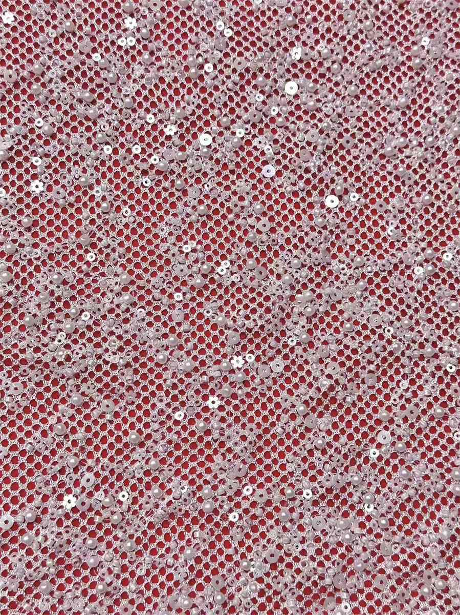 Beaded Tulle Fabric - 5 Yards | COD HN488