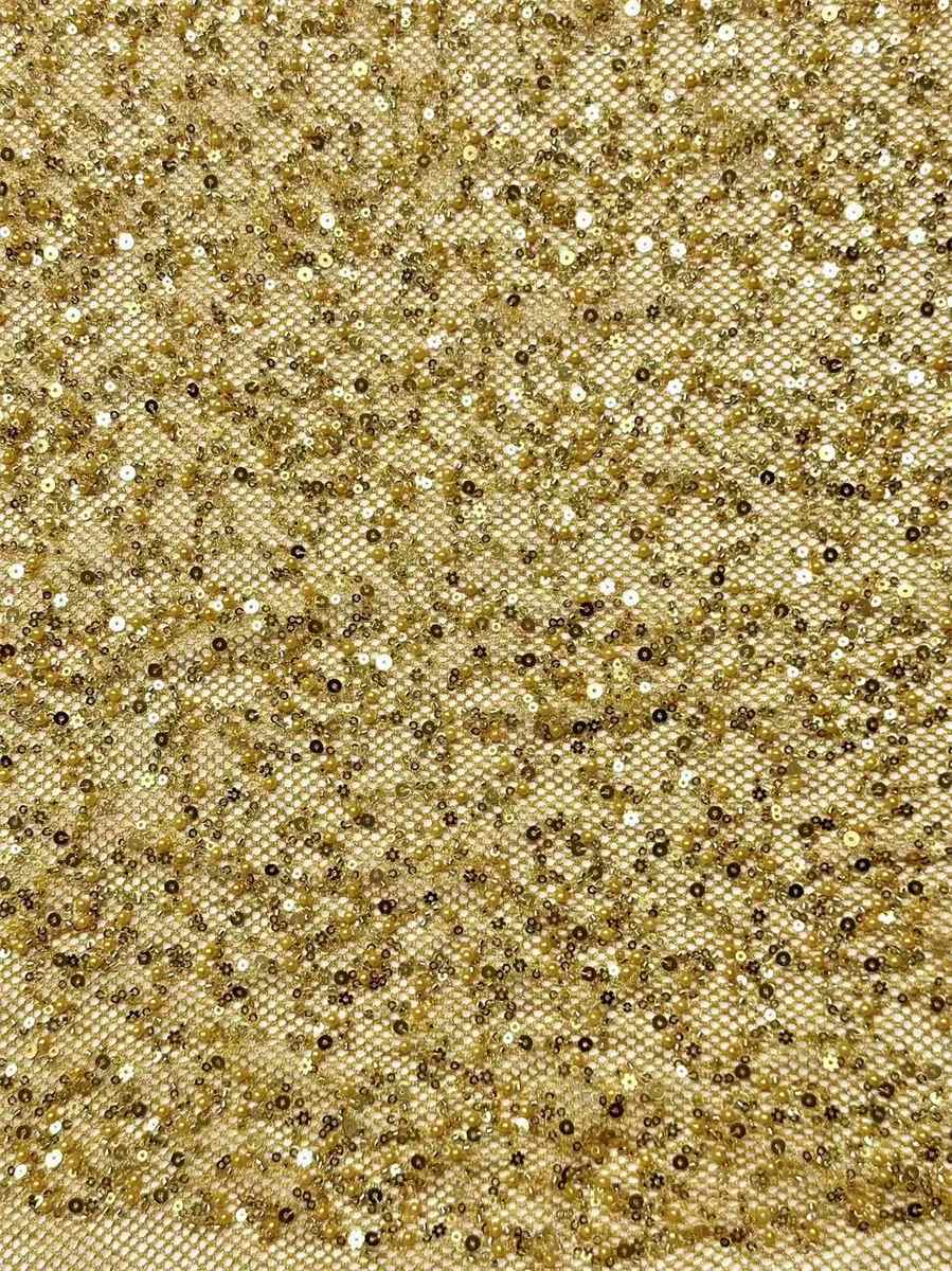 Beaded Tulle Fabric - 5 Yards | COD HN488