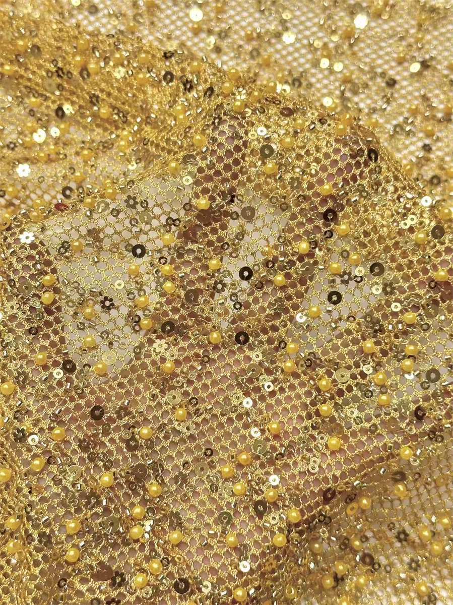 Beaded Tulle Fabric - 5 Yards | COD HN488