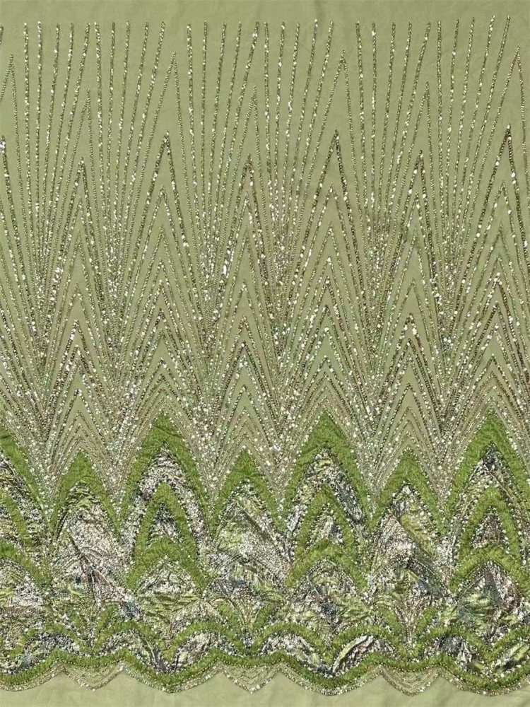 Beaded Tulle 3D Floral Fabric - 5 Yards | COD HN489