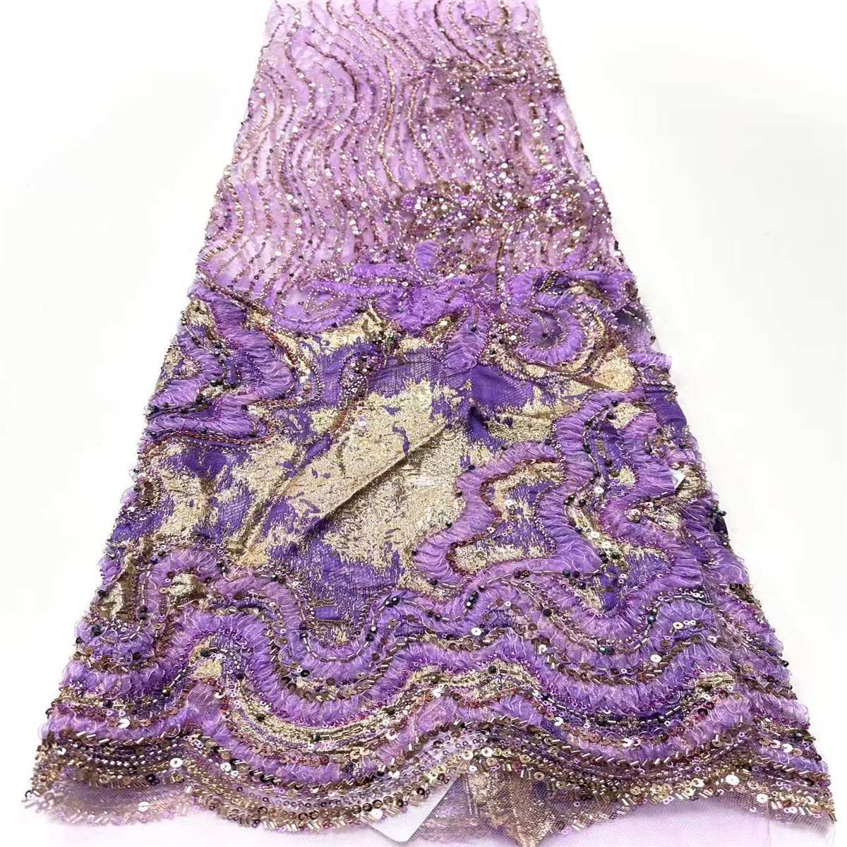 Beaded Tulle Fabric - 5 Yards | COD HN490