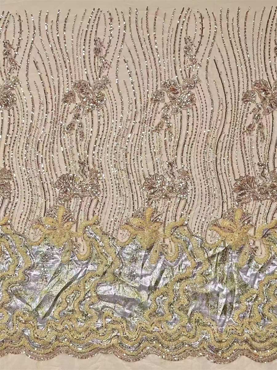 Beaded Tulle Fabric - 5 Yards | COD HN490
