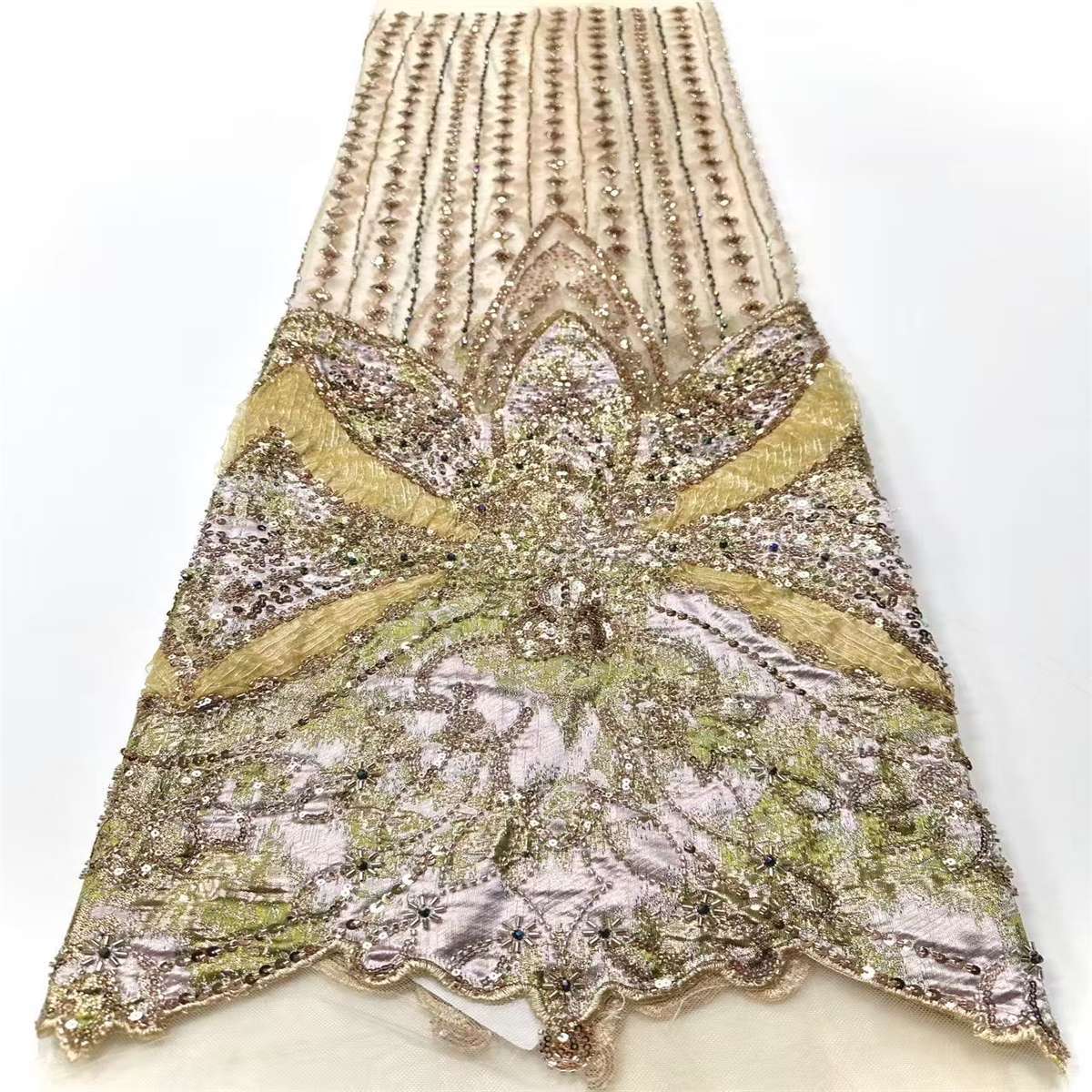 Beaded Tulle Fabric - 5 Yards | COD HN491