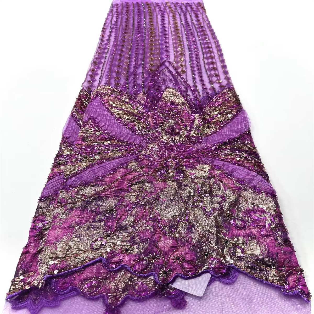 Beaded Tulle Fabric - 5 Yards | COD HN491