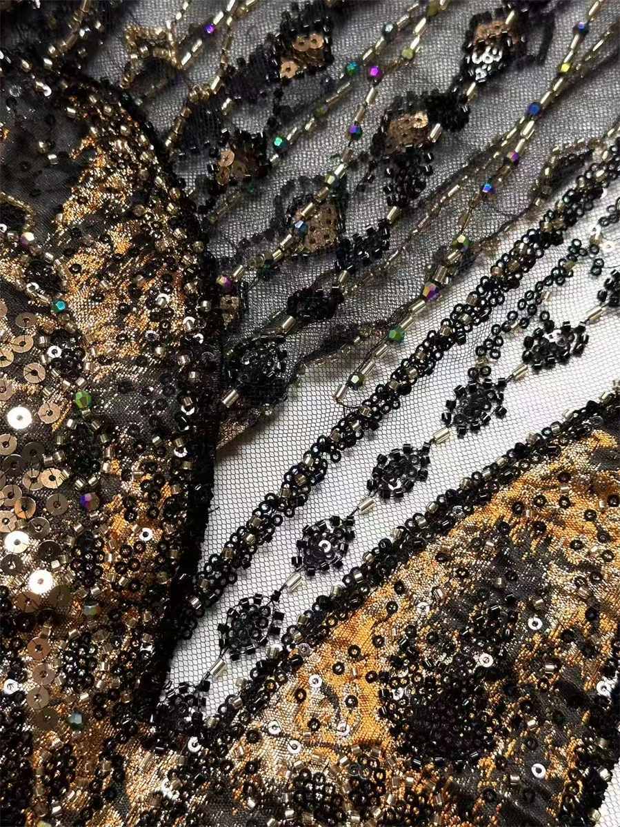 Beaded Tulle Fabric - 5 Yards | COD HN491