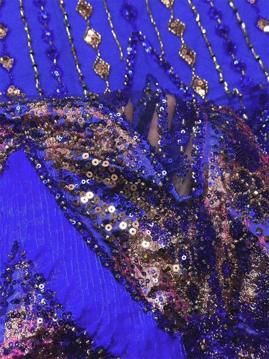 Beaded Tulle 3D Floral Fabric - 5 Yards | COD HN491