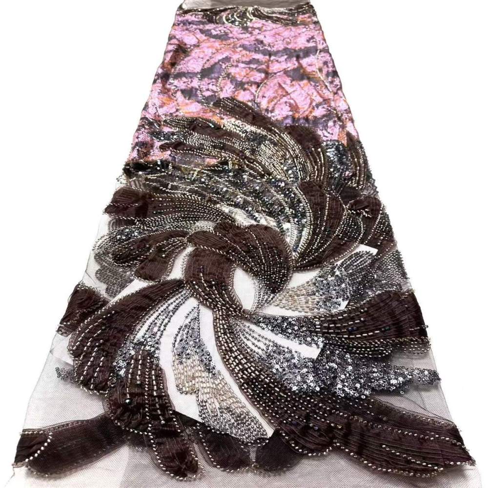 Beaded Tulle Fabric - 5 Yards | COD HN492