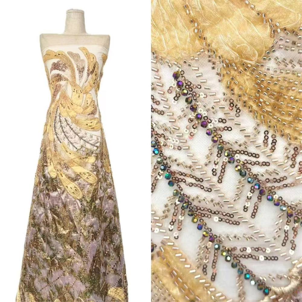 Beaded Tulle Fabric - 5 Yards | COD HN492