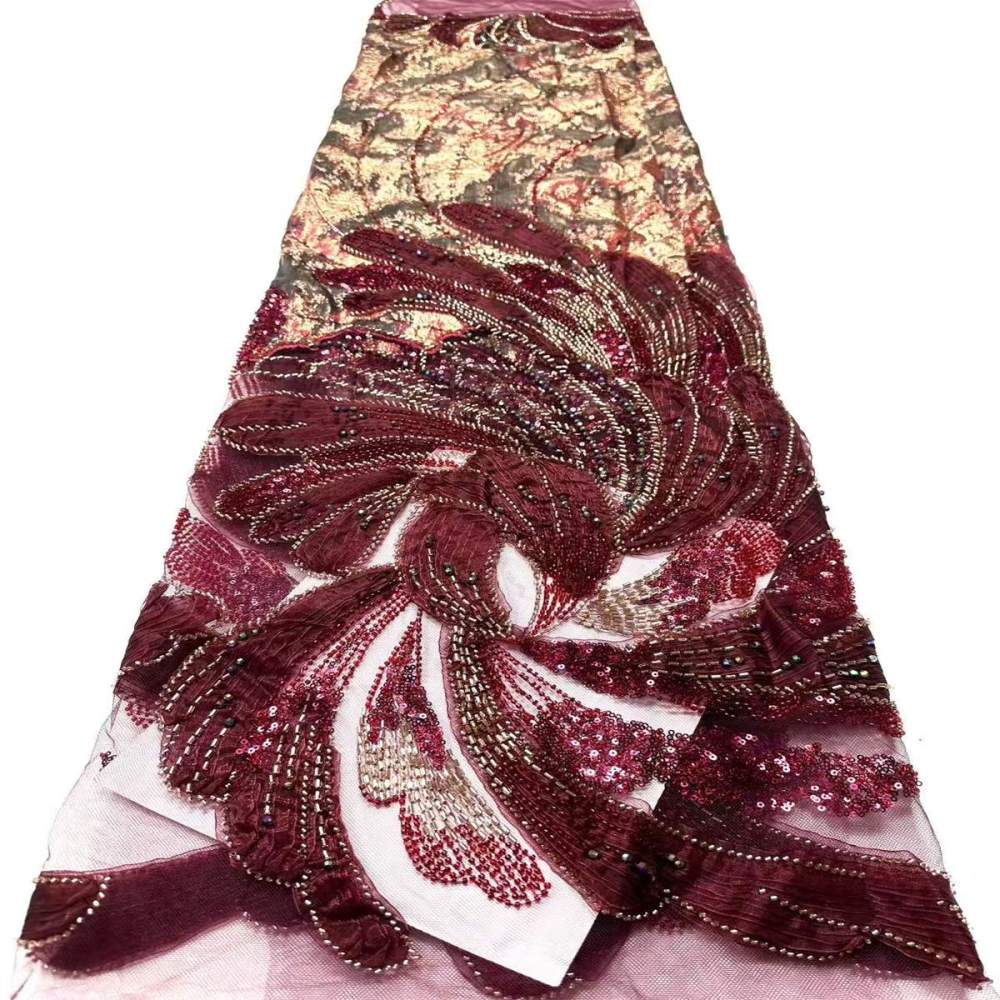 Beaded Tulle Fabric - 5 Yards | COD HN492