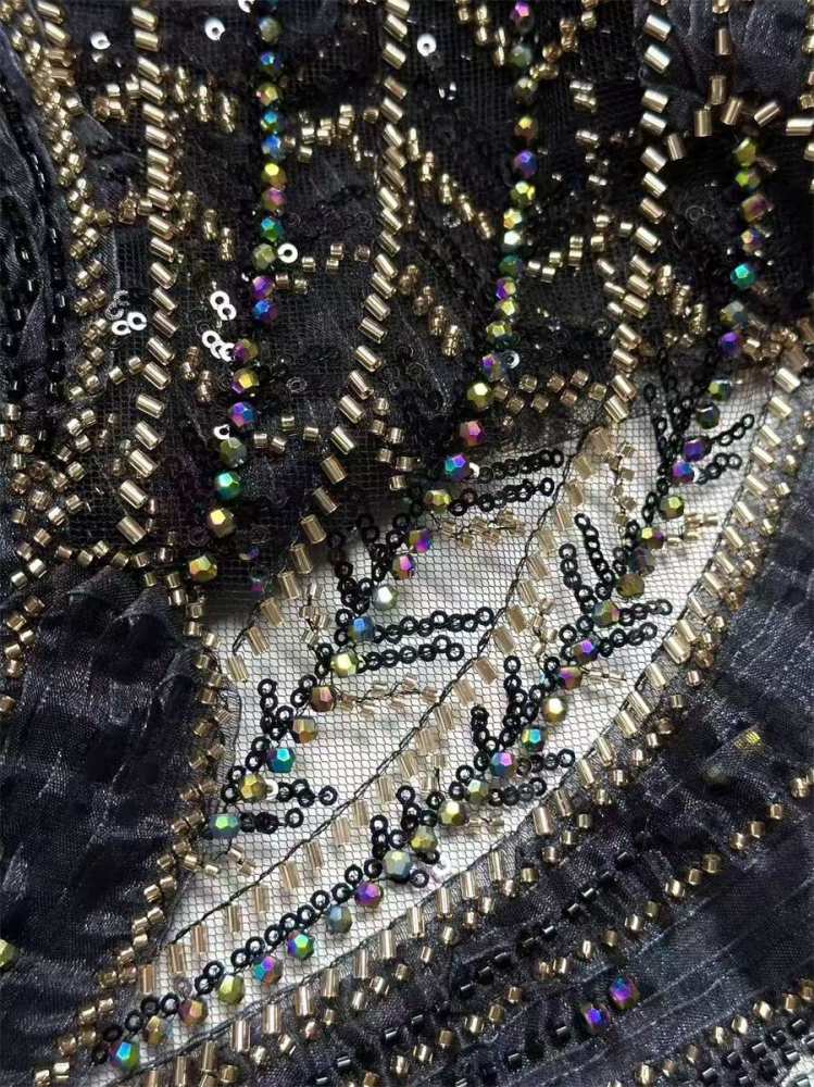 Beaded Tulle Fabric - 5 Yards | COD HN492