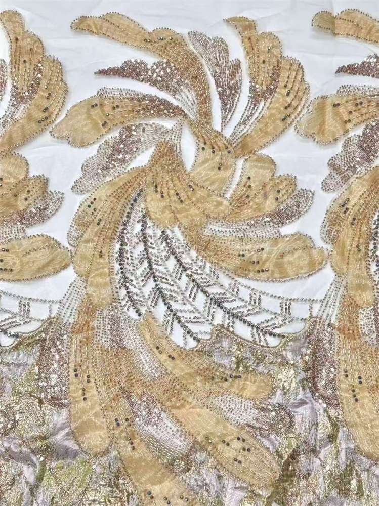 Beaded Tulle Fabric - 5 Yards | COD HN492