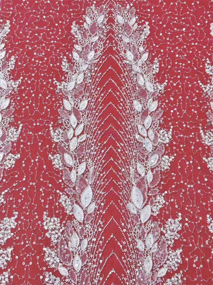 Beaded Tulle Fabric - 5 Yards | COD HN493