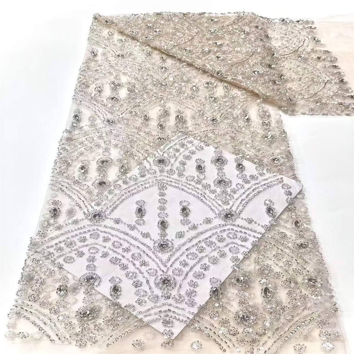 Beaded Tulle Fabric - 5 Yards | COD HN495