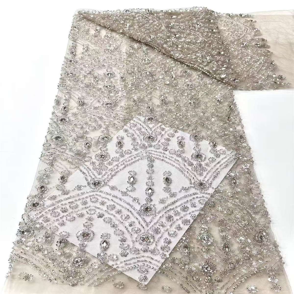 Beaded Tulle Fabric - 5 Yards | COD HN495