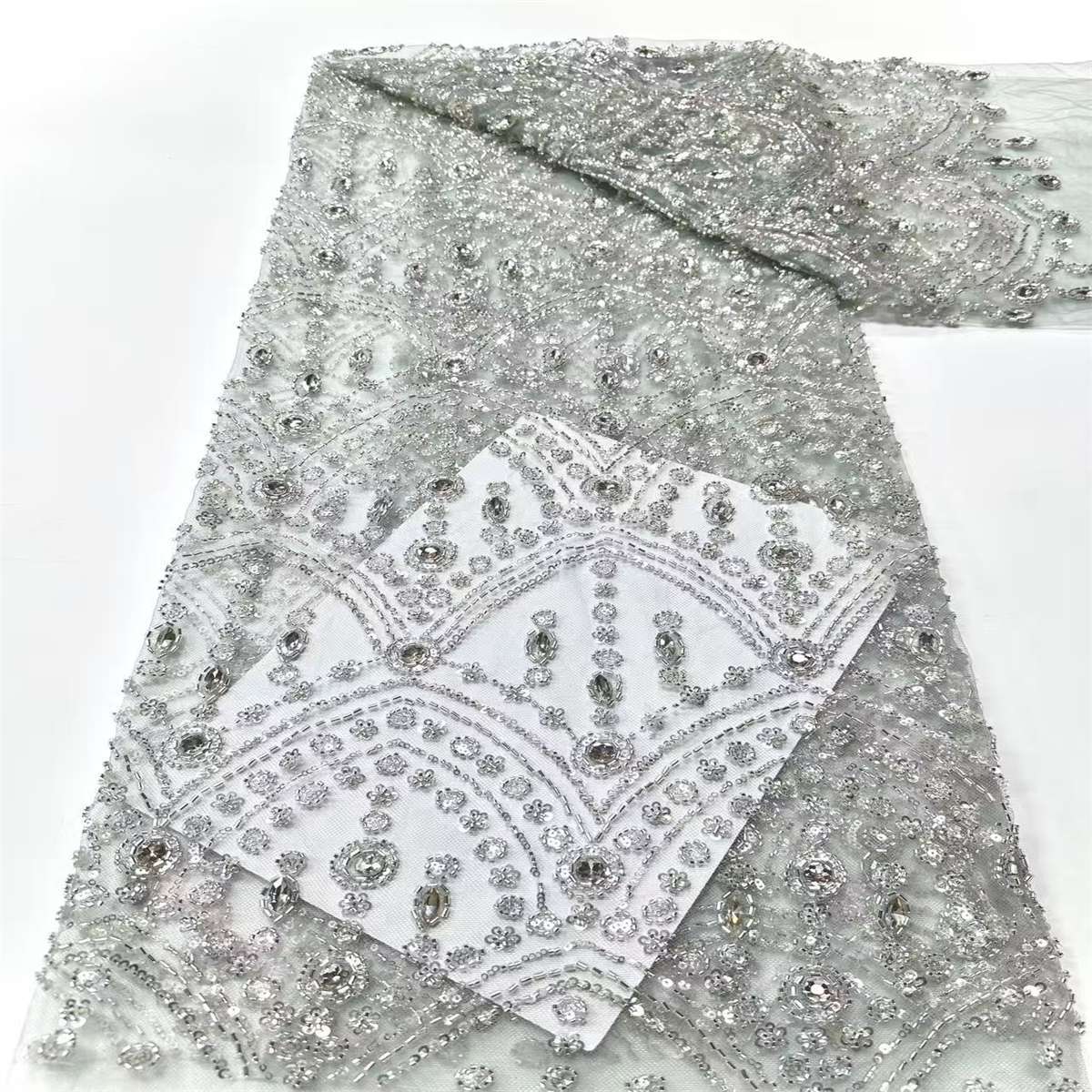 Beaded Tulle Fabric - 5 Yards | COD HN495