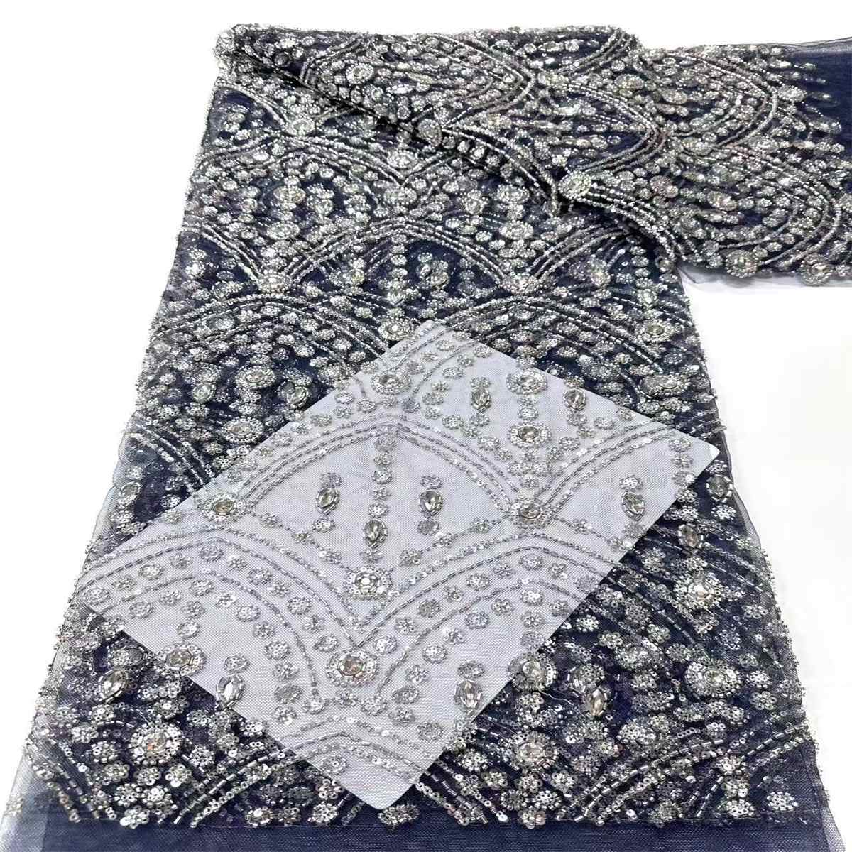 Beaded Tulle Fabric - 5 Yards | COD HN495