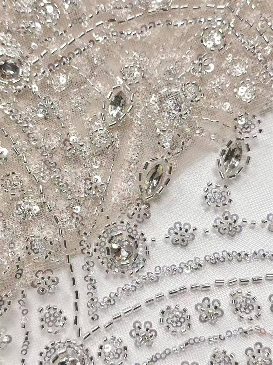 Beaded Tulle Fabric - 5 Yards | COD HN495
