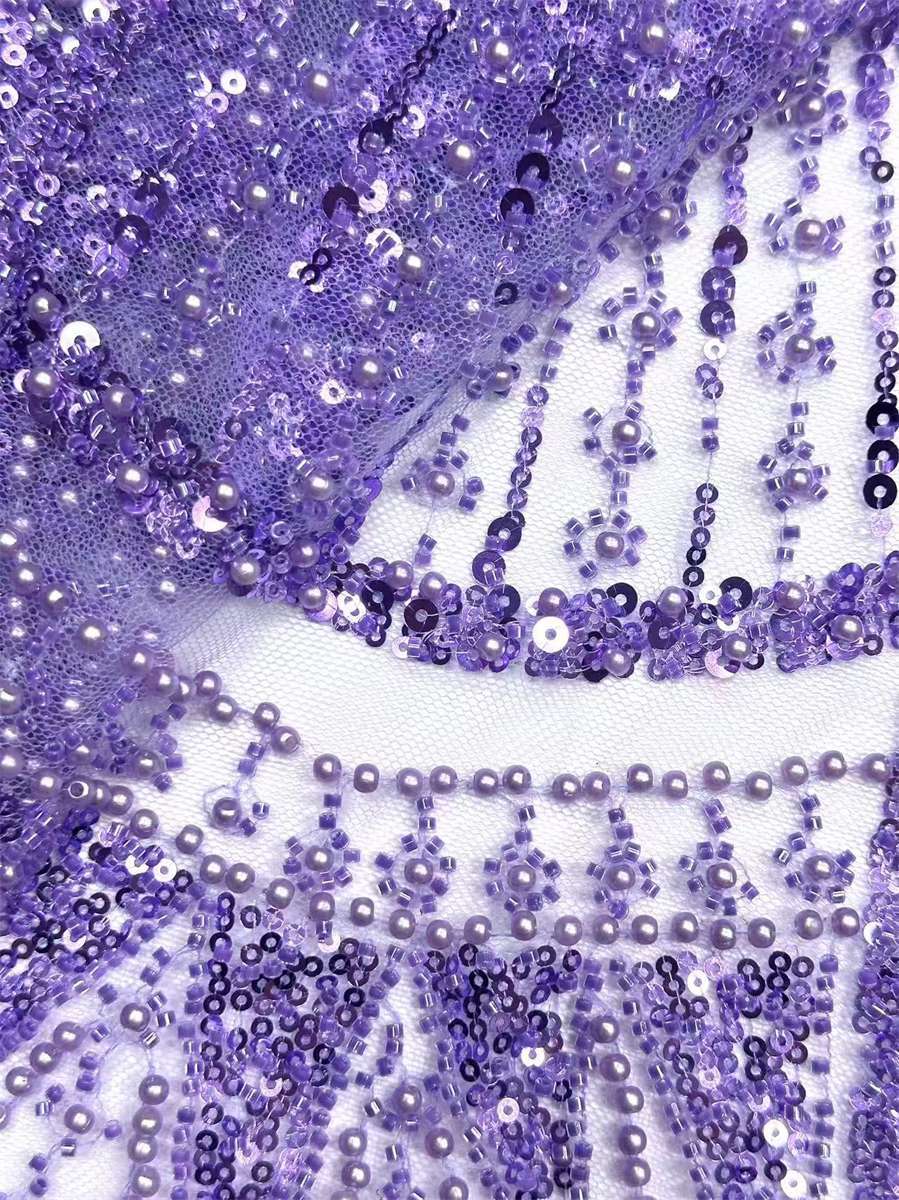 Beaded Tulle Fabric - 5 Yards | COD HN498