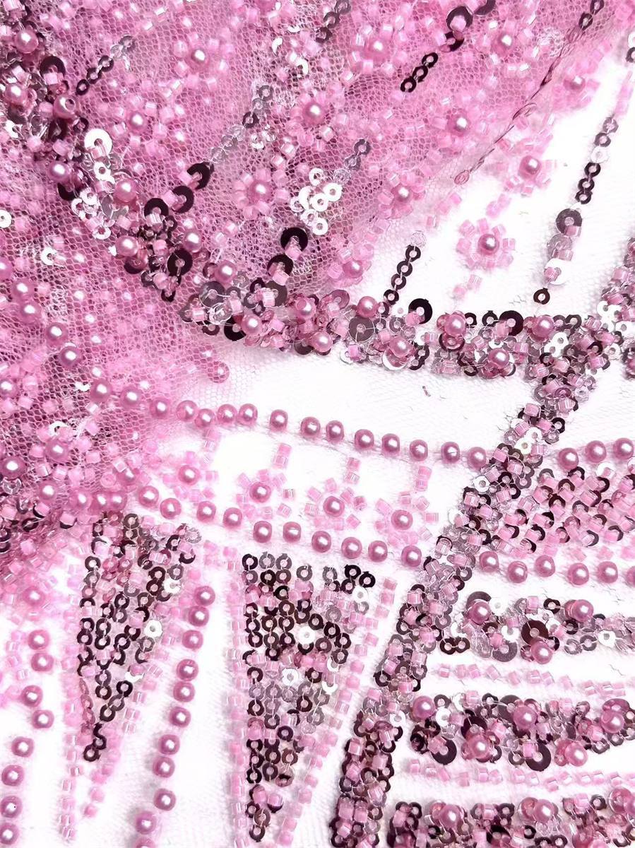 Beaded Tulle Fabric - 5 Yards | COD HN498