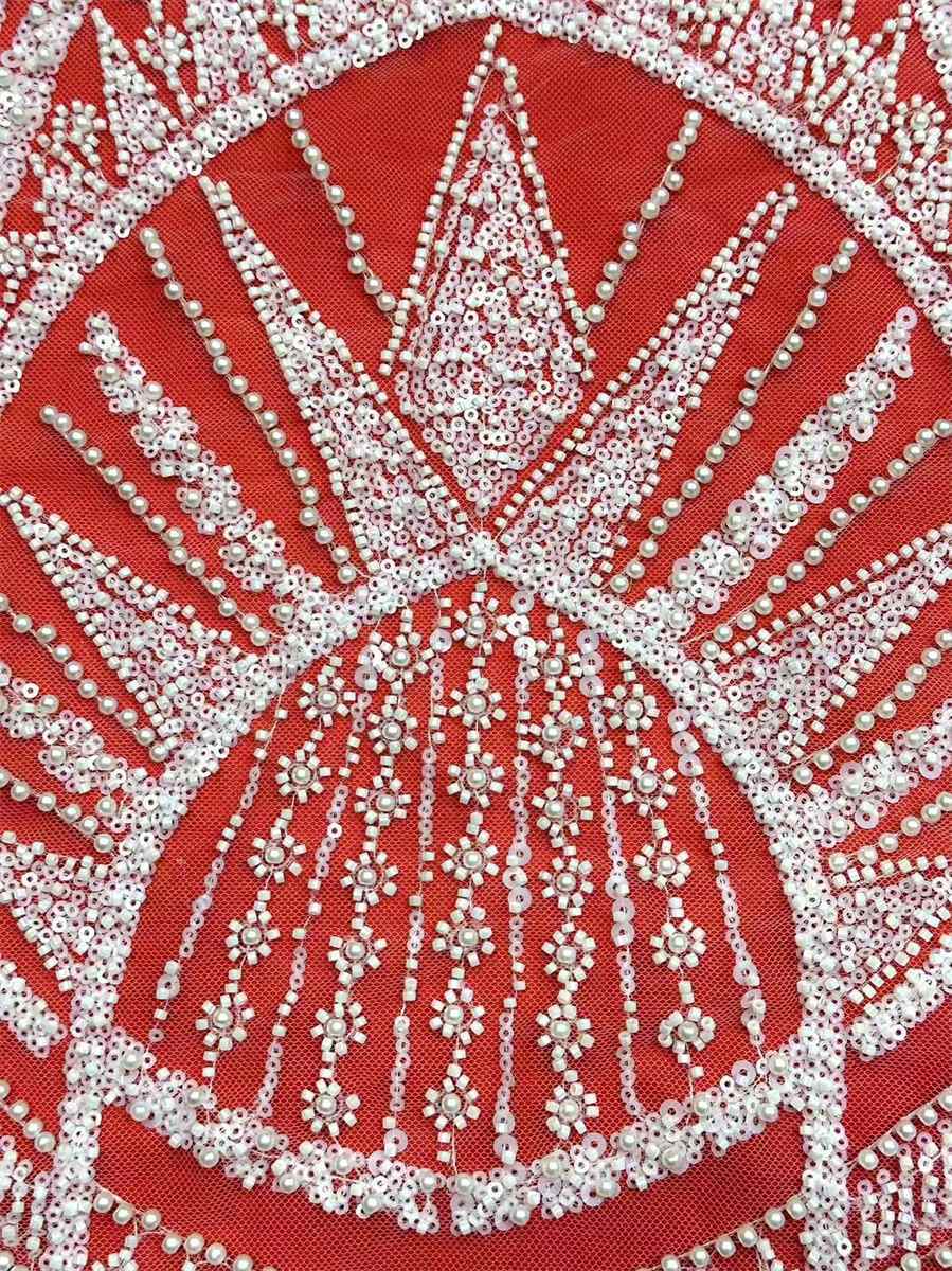 Beaded Tulle Fabric - 5 Yards | COD HN498
