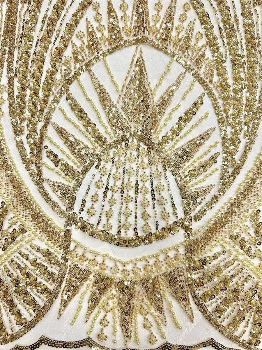 Beaded Tulle Fabric - 5 Yards | COD HN498