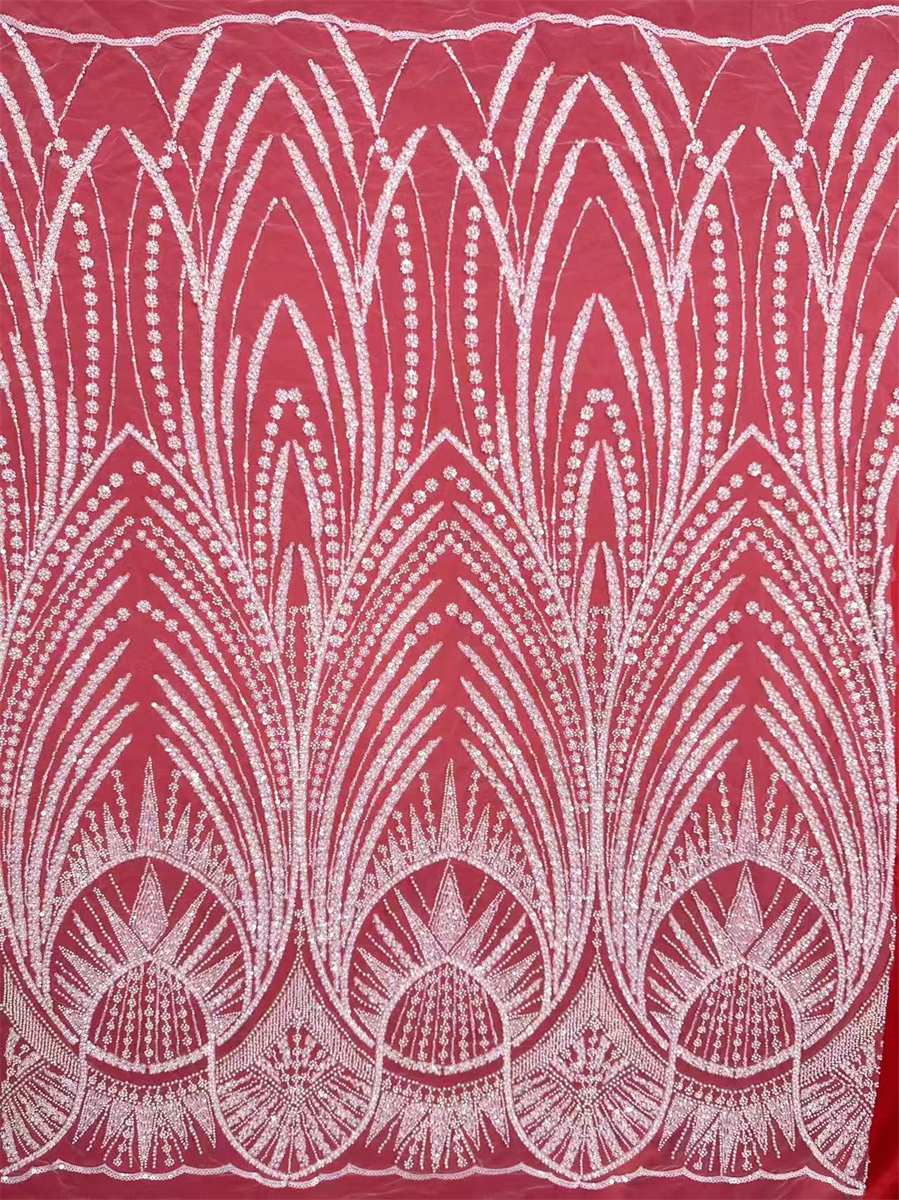 Beaded Tulle Fabric - 5 Yards | COD HN498