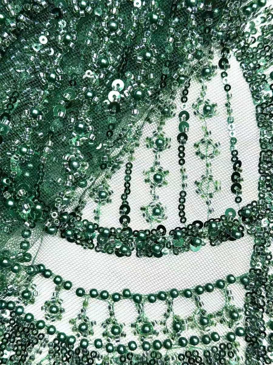 Beaded Tulle Fabric - 5 Yards | COD HN498