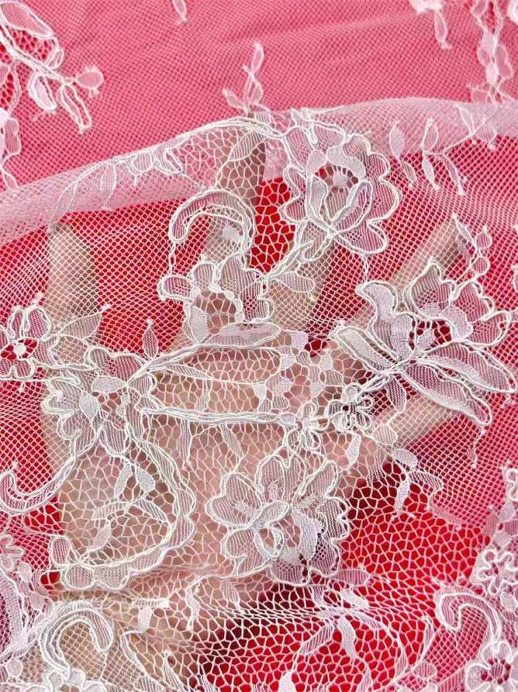 Bridal Lace Trim - 9 Meters - Corded Beaded Chantilly Wedding Lace Trim | COD HN514