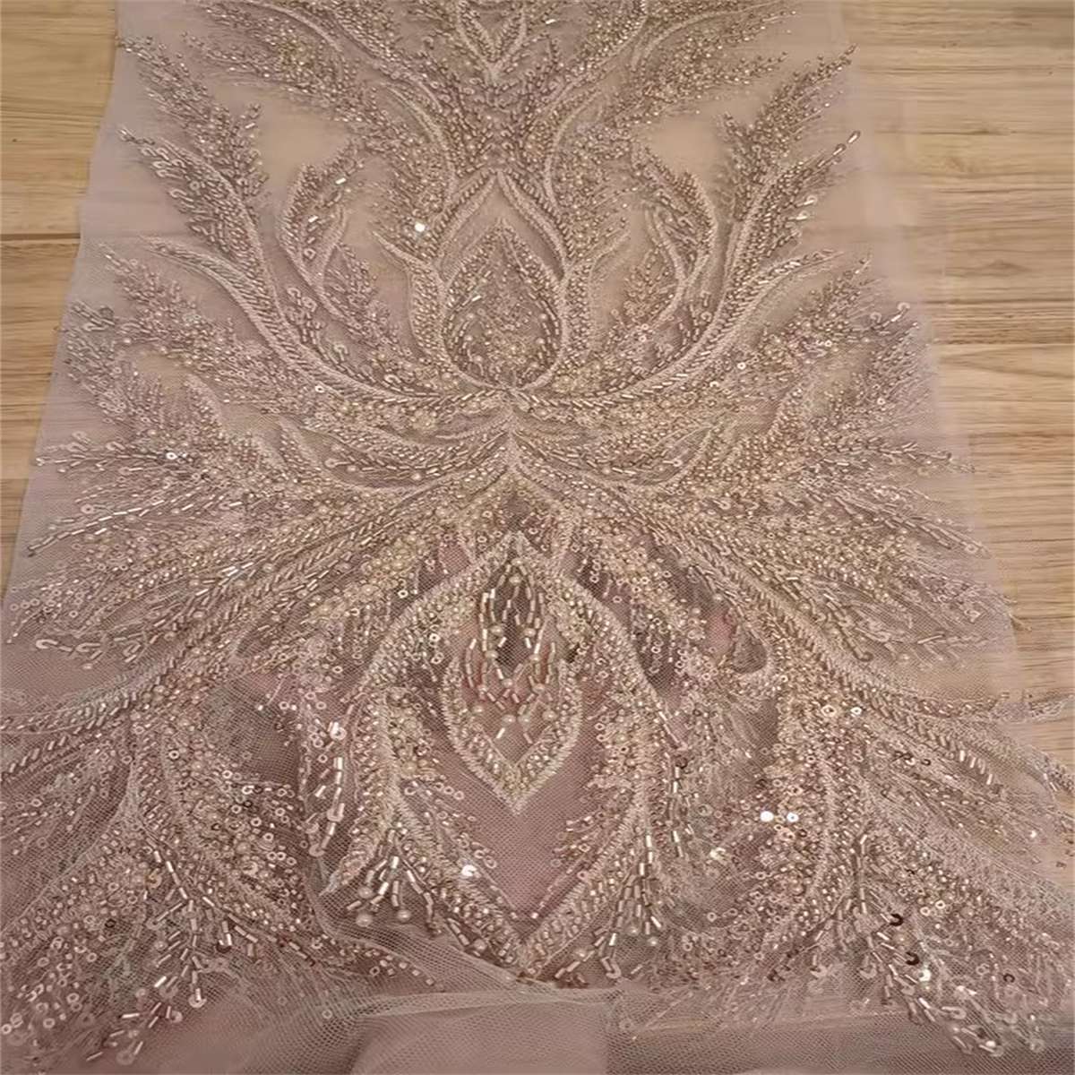 Beaded Tulle Fabric - 5 Yards | COD RX067
