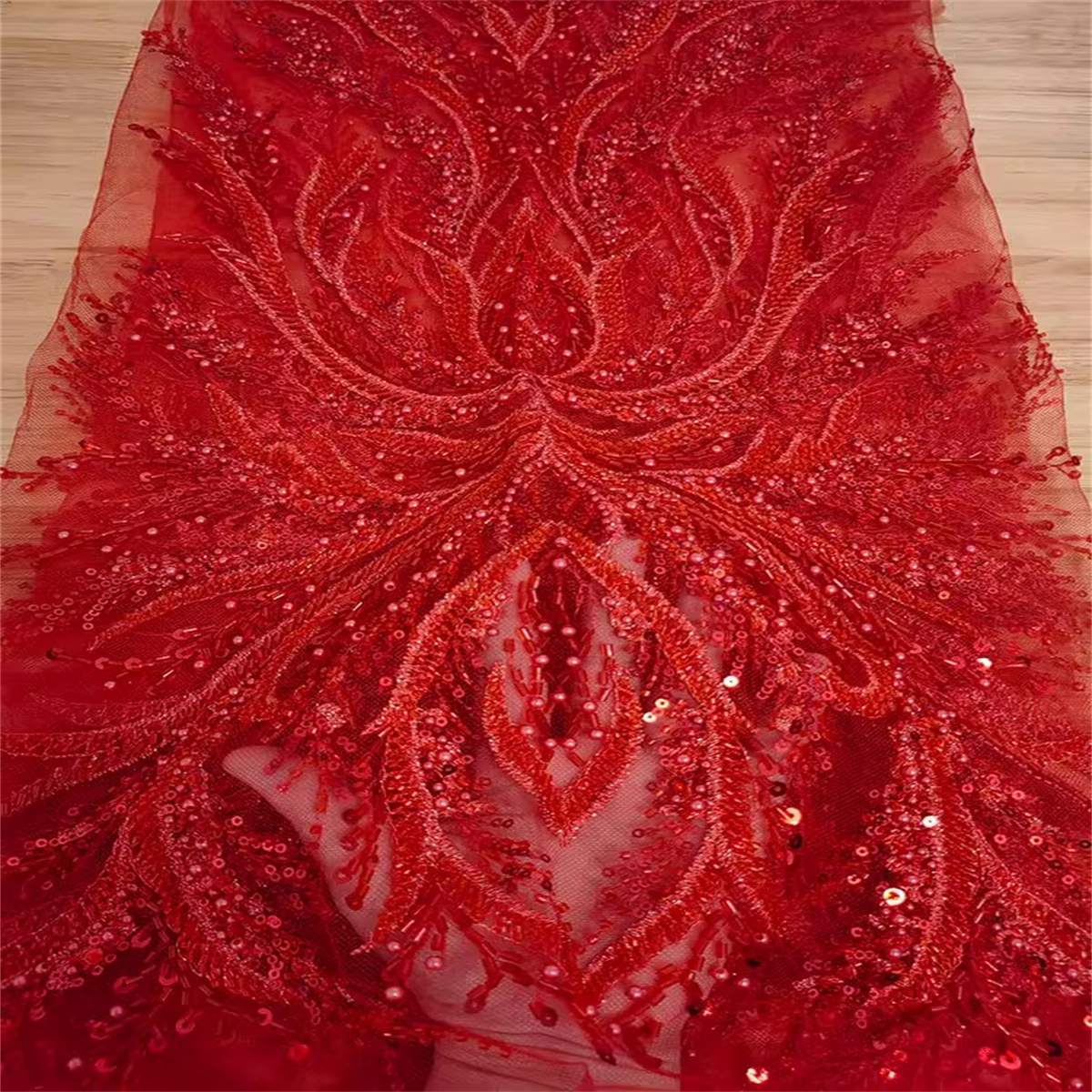 Beaded Tulle Fabric - 5 Yards | COD RX067