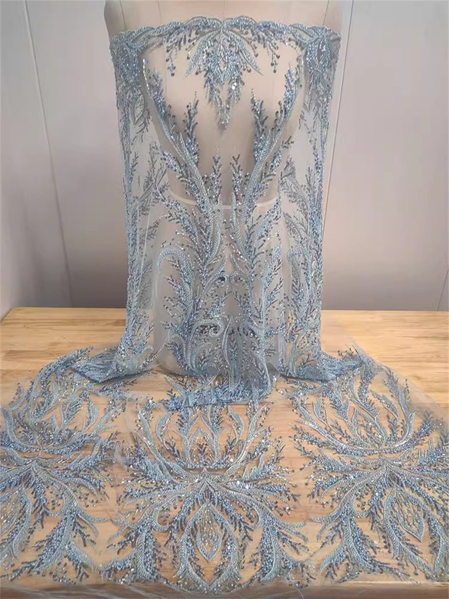 Beaded Tulle Fabric - 5 Yards | COD RX067