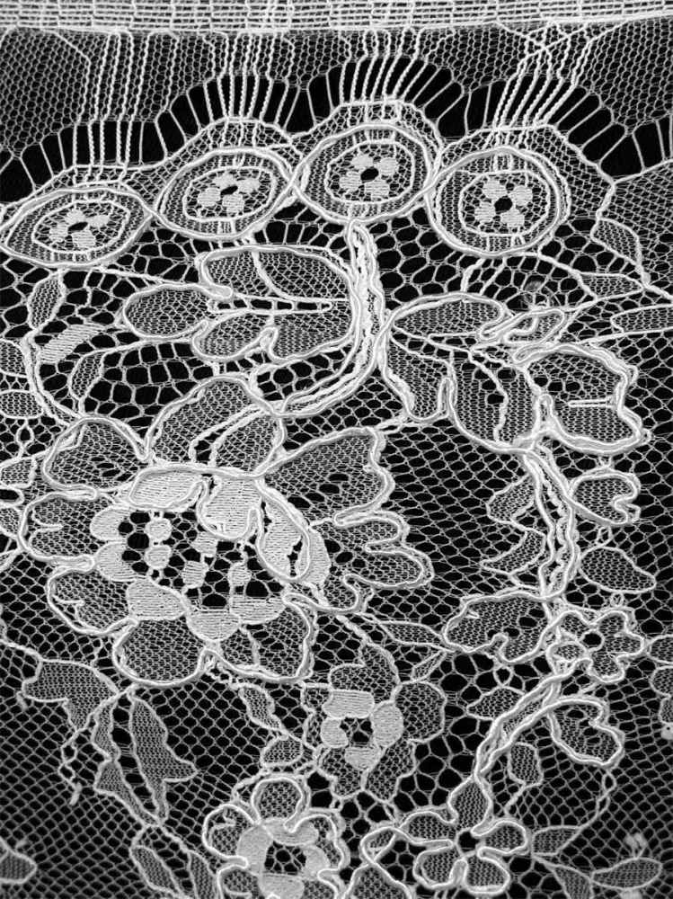 Bridal Lace Fabric - 3 Meters - Corded Beaded Chantilly Wedding Lace Fabric | HN510