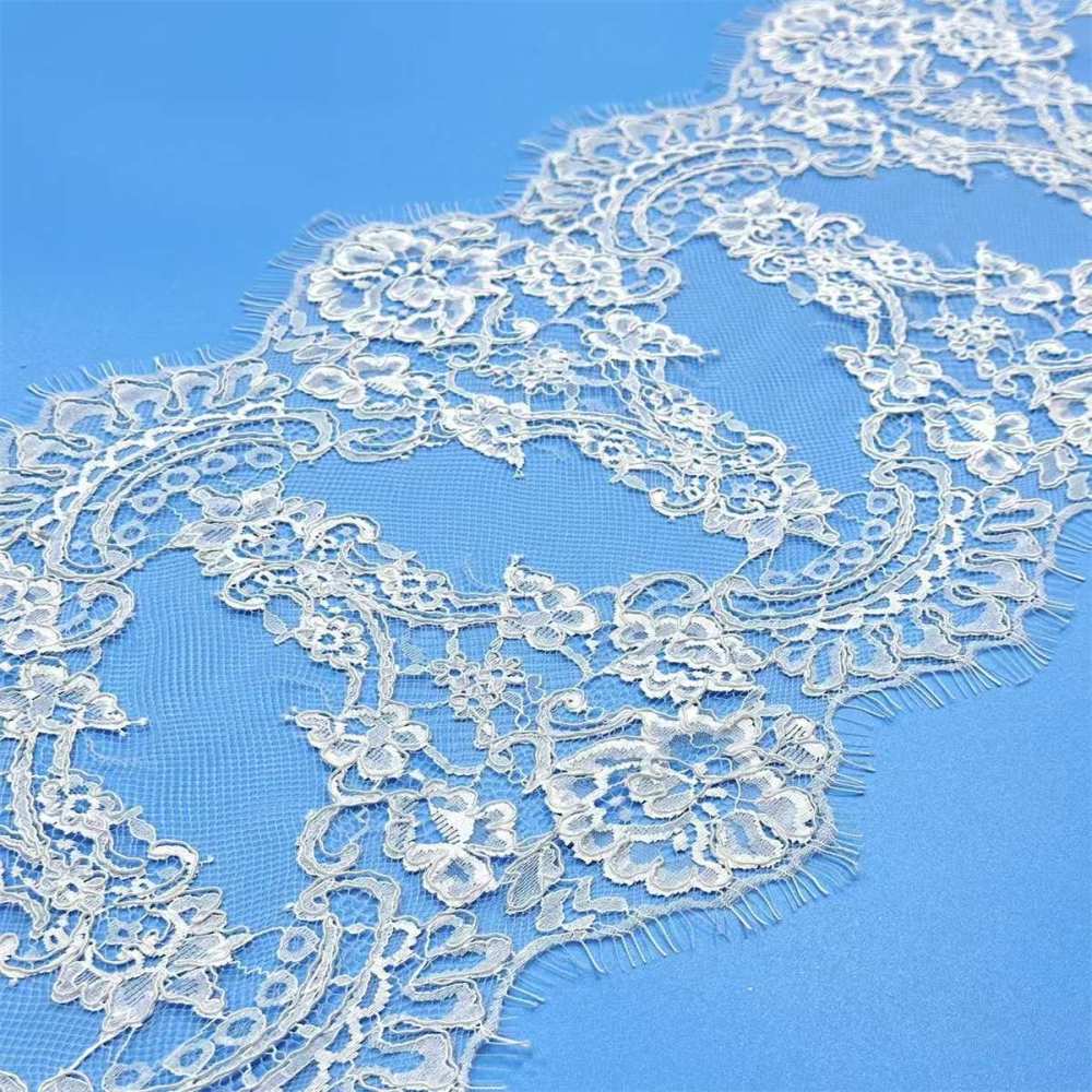 Bridal Lace Trim - 9 Meters - Corded Beaded Chantilly Wedding Lace Trim | COD HN522